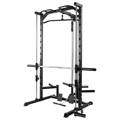 RitFit Smith Machine Power Rack with LAT-Pull Down System - style: Smith Machine Black 1.0