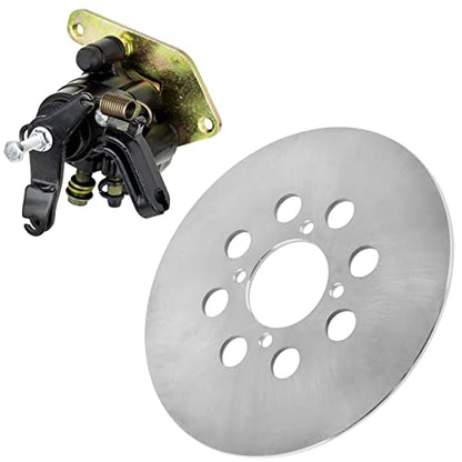 Caltric Rear Caliper with Brake Disc Compatible with Yamaha Wolverine 350 YFM350FX 4x4 1995 1996 1997 1998 1999 2000