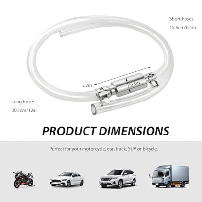 Car Brake Bleeder Hose, One Way Check Valve Clutch System Bleeding Tool Kit with Tube & Clamp, Hydraulic Brake Fluid Bleeder Hose Replacement for Most Cars Motorcycles