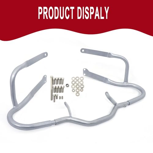 Worldmotop Engine Guard Highway Crash Bar Protector Replacement for BMW R1200RT R 1200RT 2004-2013 (Front-Sliver) - size: Front-sliver