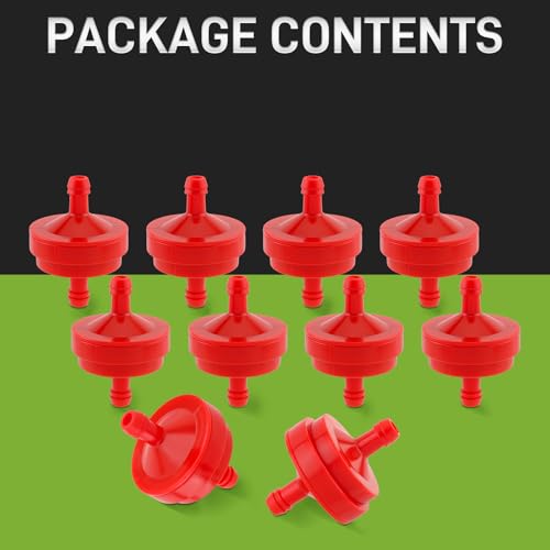 10 Pack Lawn Mower 1/4 Inch Inline Gas Fuel Filter