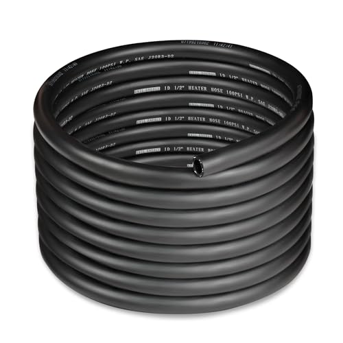 EVIL ENERGY 1/2" Heater Hose Coolant Radiator Straight 100PSI SAE 20R3 20FT Black - size: 1/2 20FT