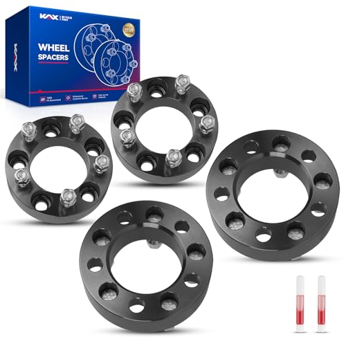KAX 5x4.5 Lug-Centric Wheel Spacers 1.5 inch for Ford Explorer - color: Black, size: 5x4.5" -82.5mm- 1/2"x20- 1.5" thick