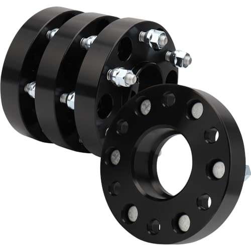 IRONTEK 1.25" Wheel Spacers 6x139.7mm Fit for Infiniti 2004-2010 QX56, for Nissan 2005-2015 Armada/ 2004-2020 Titan, Forged Thread Pitch M12x1.25 Hub Bore 77.8mm 6x5.5in to 6x5.5in 4PCS - color: 6x5.5 inch-1.25 inch-4PCS