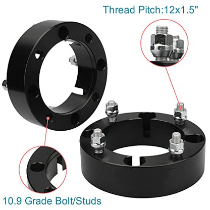 IRONTEK 4x156mm ATV Wheel Spacers 2"(50mm) Thickness with 12x1.5 Studs 131mm Hub Bore Fit for Polaris Sportsman 400 500 600 700 800 ATV UTV RZR - size: 2"|4x156|2PCS
