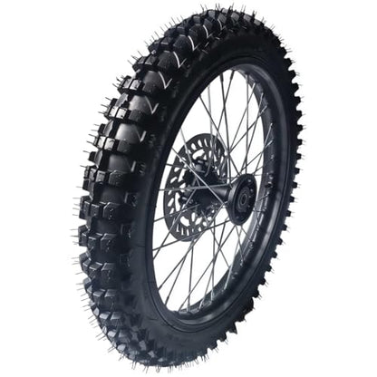 Beeking 70/100-17 Front Wheel Rim Tire Assembly for Dirt Bike 15mm axle front Wheel Rim Tire Fits 50cc-125cc dirt bike TTR SSR CRF Apollo Includes 200mm brake disc.