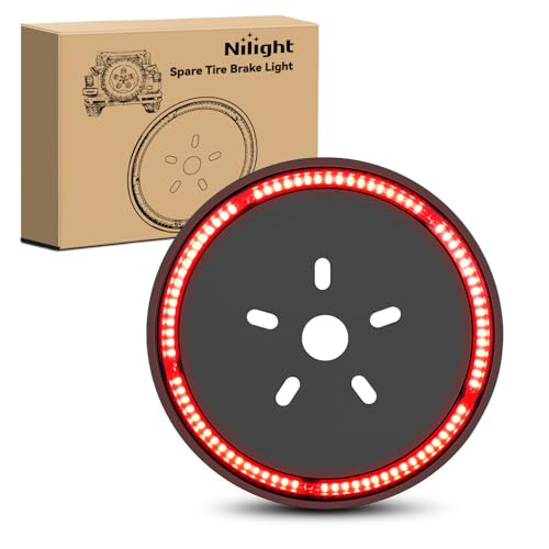 Nilight Spare Tire Brake Light, 3rd Brake Light for Jeep Wrangler JK JKU - color: JK 2007-2017 Tire Brake Light