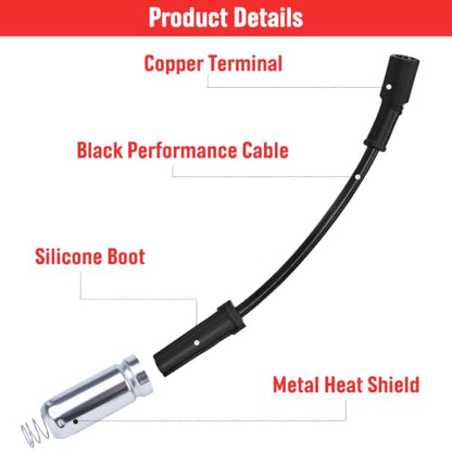 Ozikutech High Performance Spark Plug Wires Set of 8 for Chevy GMC V8