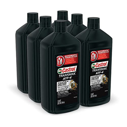 Castrol Transmax ATF+4 Automatic Transmission Fluid, 1 Quart, Pack of 6