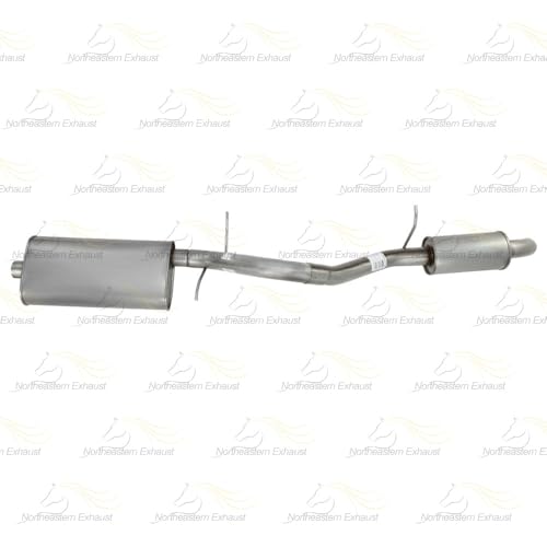 Exhaust Muffler and Tail Pipe Kit Compatible for Chevy Tahoe 2007-2014 5.3L | Stainless Steel | Northeastern Exhaust | Free Clamps and Hanger Included | Direct-Fit Replacement
