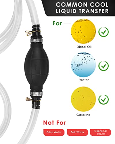KATUMO 15MM Siphon Pump for Gas, Oil, Diesel, Water, Hand Fuel Pump - color: Black