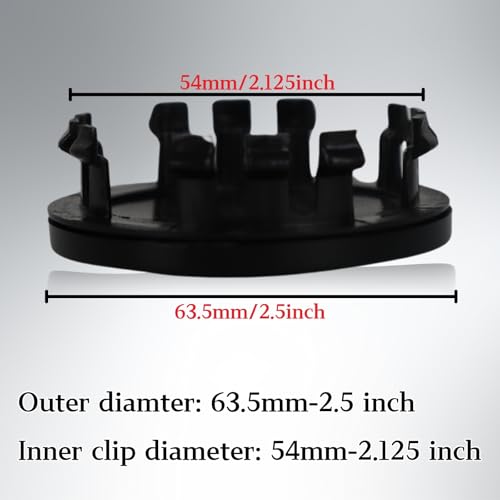 63mm=2.5 inches-Slash Wheel Center Cap Covers Hub Cap Emblem Badge Compatible with Jeep & Chrysler & Dodge Charger Challenger Durango Dart (Black) - color: Black
