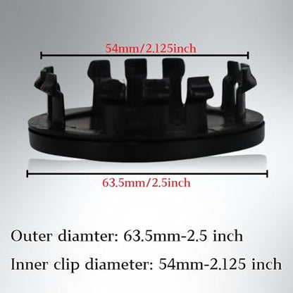 63mm=2.5 inches-Slash Wheel Center Cap Covers Hub Cap Emblem Badge Compatible with Jeep & Chrysler & Dodge Charger Challenger Durango Dart (Black Silver) - color: Black Silver