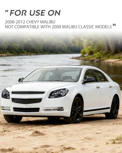 Nilight Headlight Assembly Compatible with 2008-2012 Chevy Malibu - color: Black Housing Clear Reflector, size: 2008-2012 Chevy Malibu