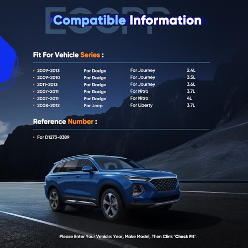 Brake Pads ECCPP D1273 Front Ceramic Brake Pads Kits For Jeep For Wrangler - size: Front D1273-8389