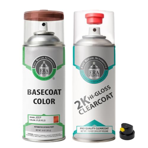 ERA Paints - PLB/KLB - Copper Pearl for JEEP Exact OEM Color Match Automotive Touch Up Paint for Cars - Spray Paint with Premium Spray Nozzle - 2K Essential Kit - Made in USA - style: Spray - 2K Essential Kit
