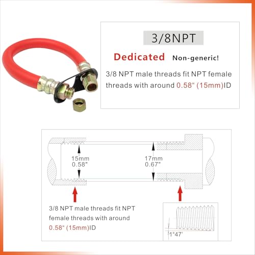 3/8 '' Oil Drain Hose STAN1438 Compatible With Tecumseh, Kohler Engines with A 3/8" Drain Port Size