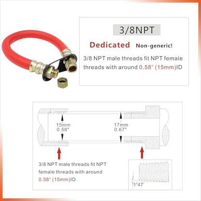 3/8 '' Oil Drain Hose STAN1438 Compatible With Tecumseh, Kohler Engines with A 3/8" Drain Port Size