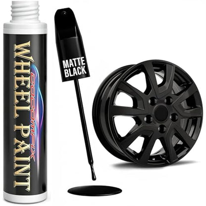 Matte Black Rim Touch Up Paint, Wheel Scratch & Curb Rash Repair, 1 fl oz - color: No. 02 Matte Black