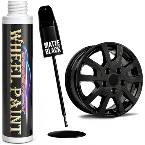 Matte Black Rim Touch Up Paint, Wheel Scratch & Curb Rash Repair, 1 fl oz - color: No. 02 Matte Black