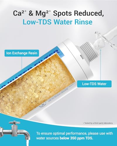 AQUA CREST Hard Water Filter for Hose Car Wash, Reduces Hard Water Spots