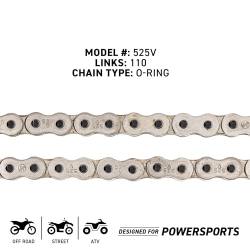NICHE Drive Sprocket Chain Combo for Suzuki GSXR1000 GSXR750 Front 17 Rear 42 Tooth 525V O-Ring 110 Links - size: O-Ring Chain