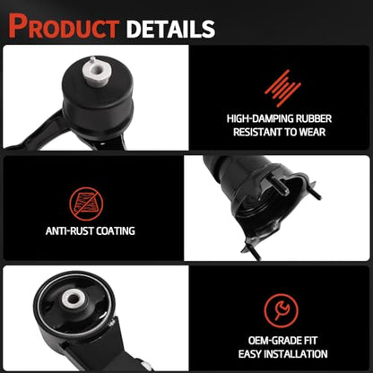 Engine Motor Trans Mount Kit Compatible with Camry 2.5L 2012-2017 - size: 2012-2017 Camry 2.5L
