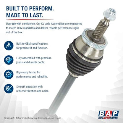 High Articulation Front CV Axle Shaft For Dodge Ram 1500 2006 2007 2008 2009 2010 2011 - Designed For Lifted Trucks! - BuyAutoParts 90-06272N New