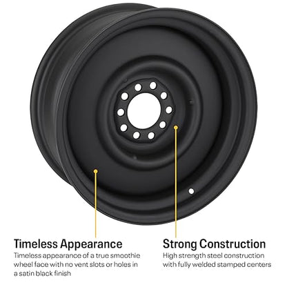 Smoothie Wheel, 17x8 Satin Black, Dual 5x5 & 5x5.5 Bolt Pattern, 4.5 BS