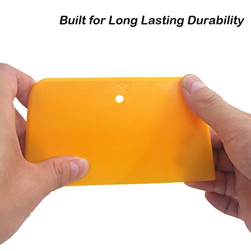 DaKuan 9-Piece Automotive Body Filler Spreader Kit - 3x4", 3x5", 3x6" Reusable PE Plastic Spreaders for Bondo, Putty, Glaze, Caulk & Paint (4,5,6 Inch)