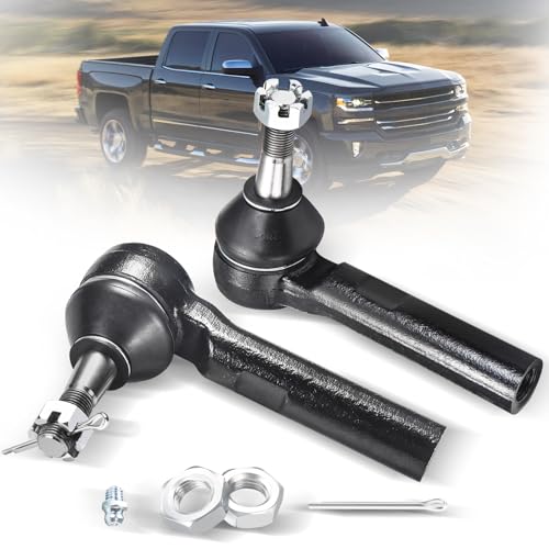 Front Outer Tie Rod Ends ES3493T Driver and Passenger Side 2 pcs Compatible with Cadillac Escalade ESV EXT | Chevroletn Avalanche | Silverado | Suburban 1500 2500 | GMC Sierra | Yukon XL 150 - size: ES3493T