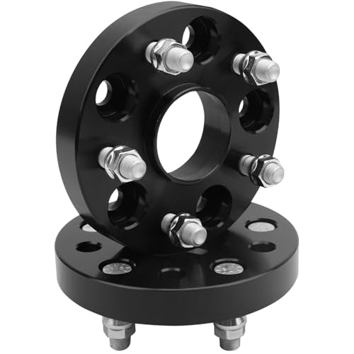IRONTEK 5x120mm Wheel Spacers Compatible for Tesla Model S/X; for Honda Civic Type R, Odyssey, Passport, Pilot; for Acura RL, RLX, TL, TLX,Forged 1 inch Thread Pitch M14x1.5 Hub Bore 64.1mm 2PCS - size: 5x120-1in-2PCS