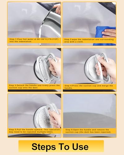 3 Pack Metal Dent Puller,Car Dent Puller , Aluminum Alloy Dent Puller,multifunctional car dent repair puller kit,Paintless Dent Repair Tools for Car Dent ,Glass, Tiles Lifting and Objects Moving - size: 2PCS Metal Suction Cup