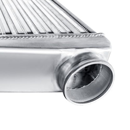 Universal Intercooler 31''x13''x3.3" Front Mount Intercooler 3'' Inlet and Outlet Aluminum Turbo Intercooler Direct Replacement for Any Turbo Charger system - size: 31''x13''x3.3" 3''