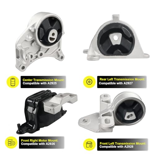 Engine Motor Transmission Mount Kit Replacement for Chrysler Town & Country - size: 4PCS-Compatible with OE#A2925 A2926 A2927 A2928