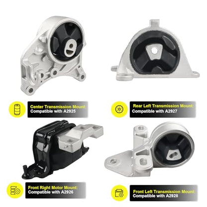 Engine Motor Transmission Mount Kit Replacement for Chrysler Town & Country - size: 4PCS-Compatible with OE#A2925 A2926 A2927 A2928