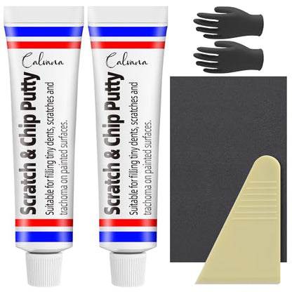 Calvana (2 Pack) 20g Car Body Filler Repair Kit, Automotive Putty Scratch Filler, Quick-Drying Formula for Minor Touch-ups, Ideal for Car Paint Scratch Removal and Rust, Includes Repair Tools - size: 2Pack