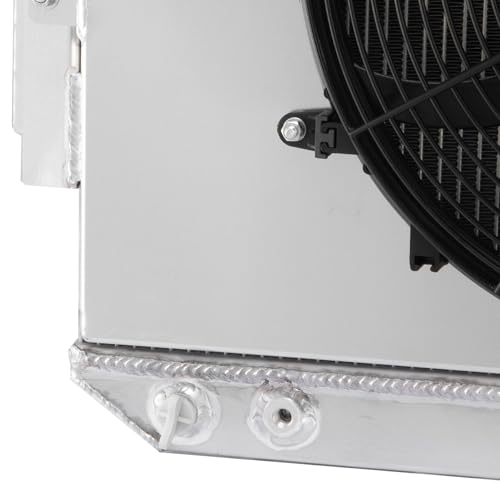 4 ROW Radiator+Shroud Fan Replacement for 1971-1979 Dodge D100 D150 D200 W100 W150 Truck Radiators