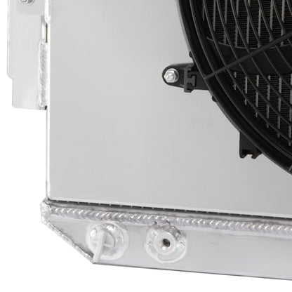 4 ROW Radiator+Shroud Fan Replacement for 1971-1979 Dodge D100 D150 D200 W100 W150 Truck Radiators
