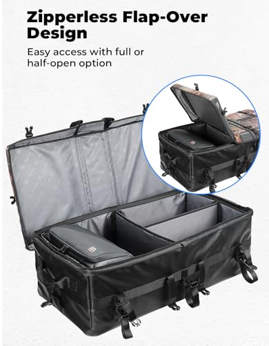900D 80L ATV Cargo Storage Bag with 13L Cooler Rain Cover, Zipperless
