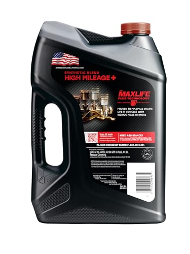 Valvoline High Mileage 150K with Maxlife Plus Technology Motor Oil SAE 10W-30 5 QT, Case of 3 - size: 5 qt (Pack of 3), style: High Mileage 150K