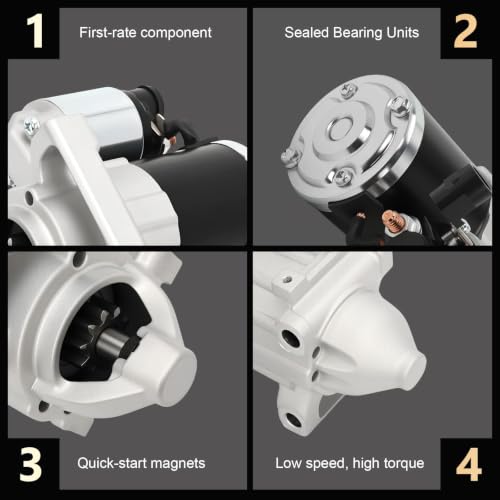 Marine Starter SAE J1171 for Mercruiser 1996-2007 4.3L 5.0L 5.7L 6.2L 7.4L 8.2L & Volvo Penta 3.0L 4.3L 5.0L 5.7L 8.1L – 11T 1.4KW 12V CW – Replace for 863007A1 50-863007A1 - style: SAEJ1171