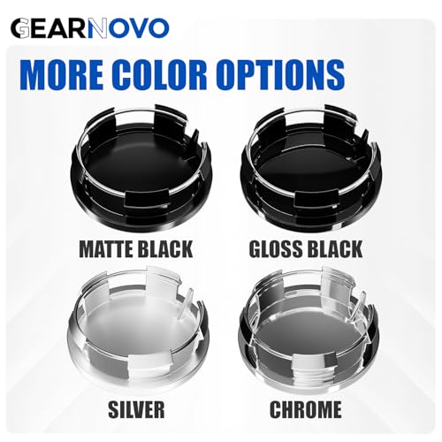 2.5Inch 63MM Wheel Center Caps for Dodge RAM 1500 Rim Hub Caps 6KF18TRMAA, Pack of 4 (Matte Black, Outer 63MM, Inner 56MM) - color: Matte Black, size: Outer 63MM , Inner 56MM