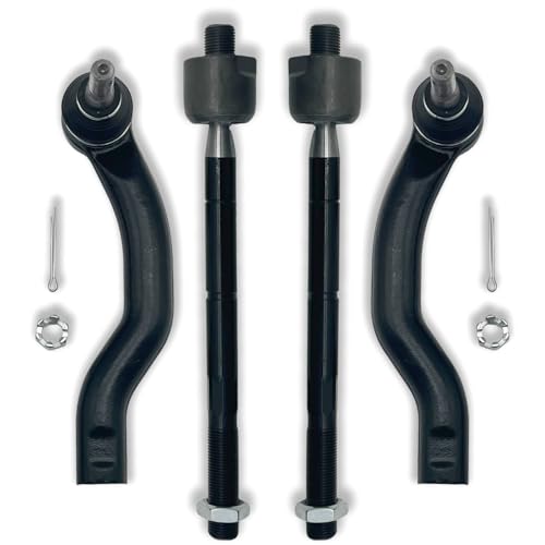 4pcs Front Inner & Outer Tie Rod Ends Kit Fit for Toyota Rav4 2006 2007 2008 2009 2010 2011 2012 2013 2014 2015 2016 2017 2018 | Replaces ES800053 ES800054 EV800328 - size: EV800328 X2 ES800053 ES800054
