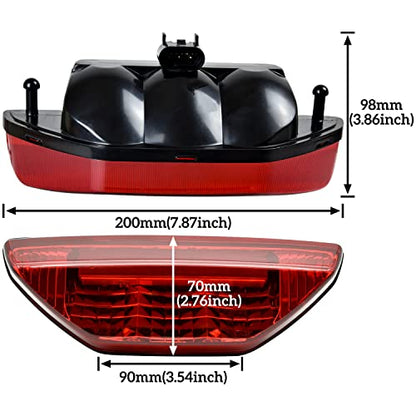 SAUTVS 1PC Red LED Tail Light for Honda Pioneer 500 TRX250 400X 2005-2024