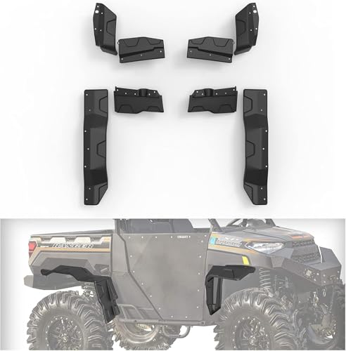 A & UTV PRO Wider Fender Flares for 2018-2025 Polaris Ranger 1000 XP/Northstar Accessories Front & Rear Brush Guard Extended Mud Flaps XXL Heavy Duty Mud Guards, 8PCS - size: for Polaris Ranger 1000 XP 2018-2025