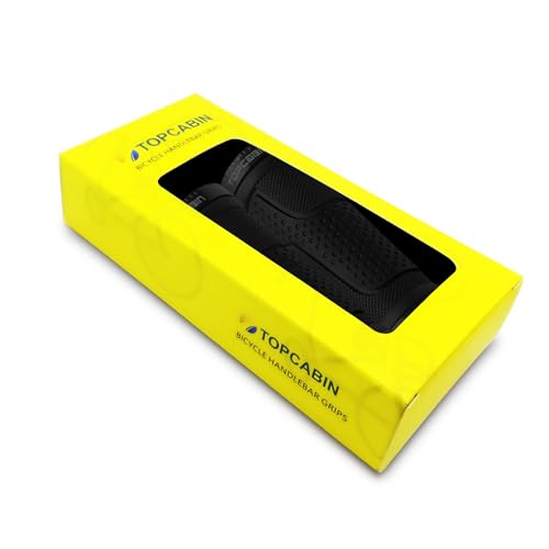 TOPCABIN Bike Handlebar Grips,Short Mini Bicycle Handlebar Grips Two-Color Rubber Bike Grips Fit Many Standard Bikes 2PCS 90MM Length - color: Aluminum Double Lock - Black - 90mm