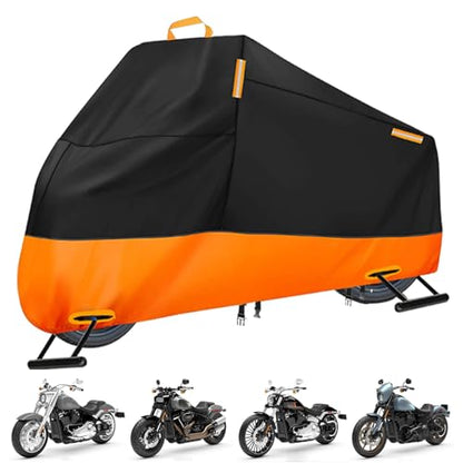 Motorcycle Cover Waterproof Outdoor for Sportster 1200 883 Fat Boy - size: XXL (Fits up to 96")