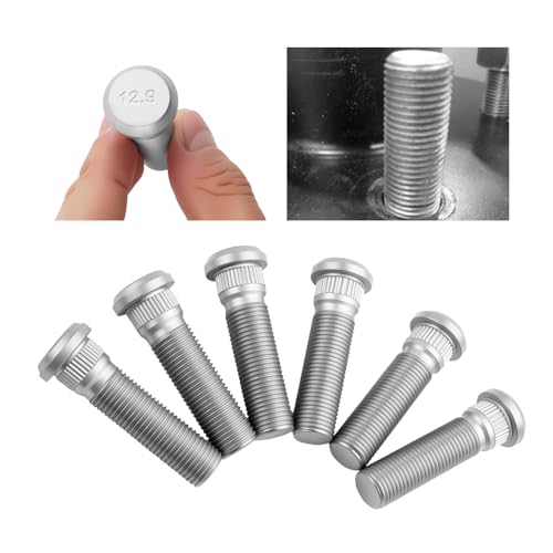 6PCS Trailer Wheel Studs 1/2-20 UNF,12.9 Grade Wheel Lug Studs