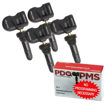 Wheel Accessories Parts PDQ TPMS 315 MHZ Tire Pressure Sensor 4 Pack Rubber Stem For Toyota Lexus Equivilant to: Direct Replacement OE Part # , OEM: 42607-0E020 | 42607-02050 | 42607-06030 | - size: 4 Pack Rubber Stem